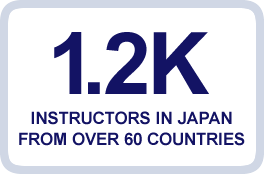 1.2K INSTRUCTORS IN JAPAN FROM OVER 60 COUNTRIES