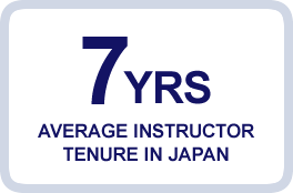7YRS AVERAGE INSTRUCTOR TENURE IN JAPAN